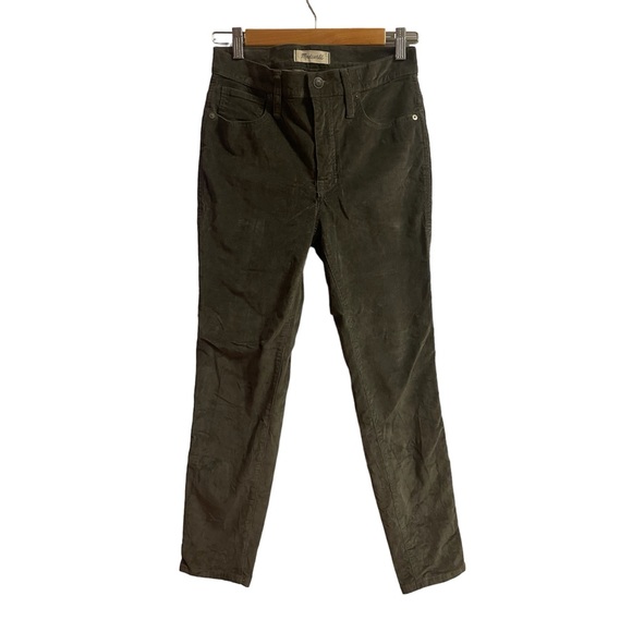 Madewell 10” High Rise Skinny Corduory Pants Grey 26” Waist - Picture 3 of 6